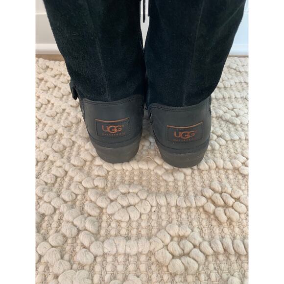 Ugg Thomsen Waterproof Leather Boot Black Size 7 - Picture 9 of 13